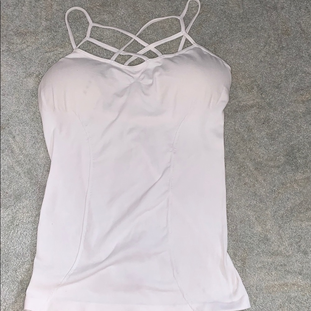 White cross tank top